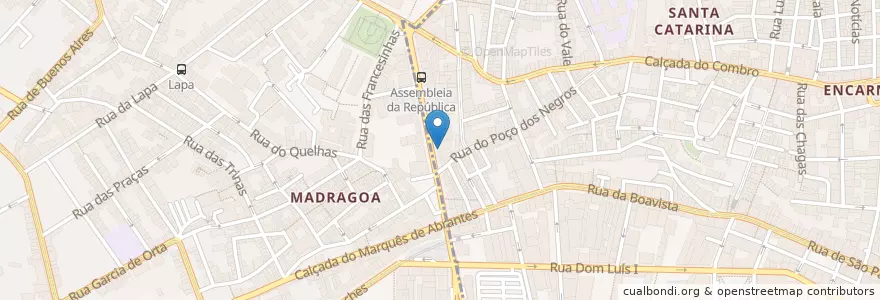 Mapa de ubicacion de El Rey D. Carlos en پرتغال, Área Metropolitana De Lisboa, Lisboa, Grande Lisboa, لیسبون, Estrela, Misericórdia.