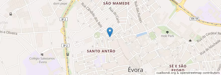 Mapa de ubicacion de Doner Kebab Ali Baba en Portekiz, Alentejo, Alentejo Central, Évora, Évora, Bacelo E Senhora Da Saúde, Évora.