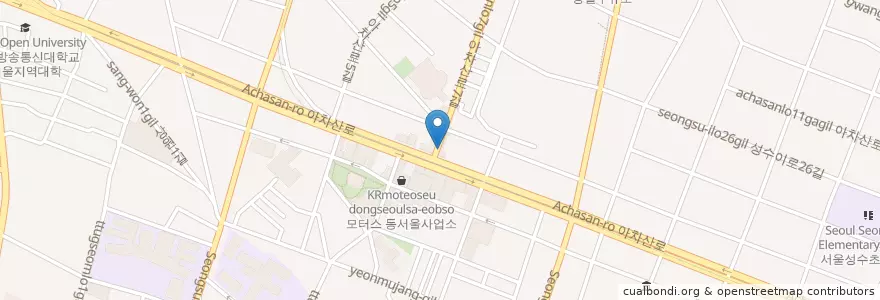 Mapa de ubicacion de 연세이비인후과의원 en 대한민국, 서울, 성동구, 성수2가3동.