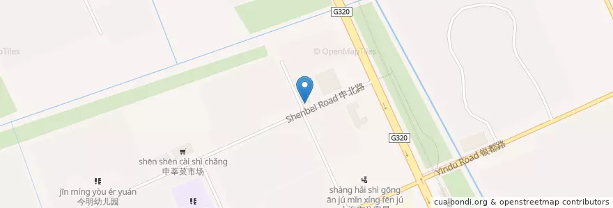 Mapa de ubicacion de 星巴克 en 中国, 上海市, 闵行区.