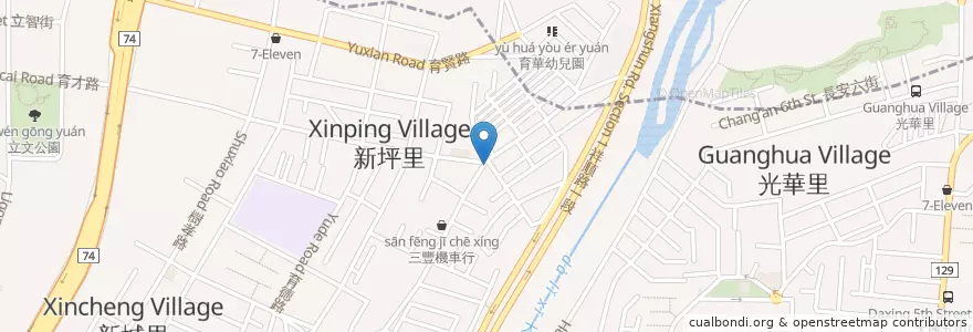 Mapa de ubicacion de ㄚˋ味鹽酥雞 en Taiwan, Taichung, Distretto Di Taiping.