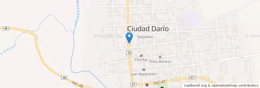 Mapa de ubicacion de Guapollon en Nicaragua, Matagalpa, Ciudad Darío (Municipio).