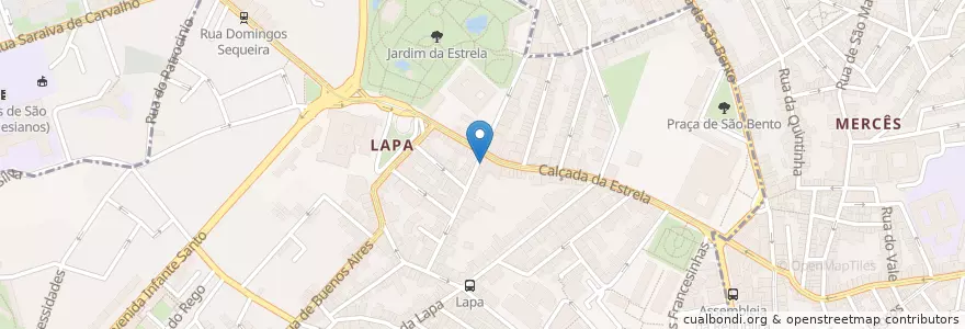 Mapa de ubicacion de Imperial da Estrela en پرتغال, Área Metropolitana De Lisboa, Lisboa, Grande Lisboa, لیسبون, Estrela.