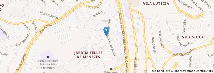 Mapa de ubicacion de Adega do Jabá en Brasil, Región Sudeste, San Pablo, Região Geográfica Intermediária De São Paulo, Região Metropolitana De São Paulo, Região Imediata De São Paulo, Santo André.