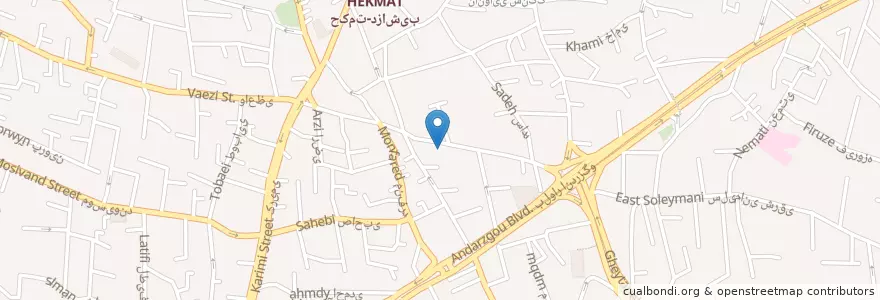 Mapa de ubicacion de داروخانه en Iran, Teheran, شهرستان شمیرانات, Teheran, بخش رودبار قصران.
