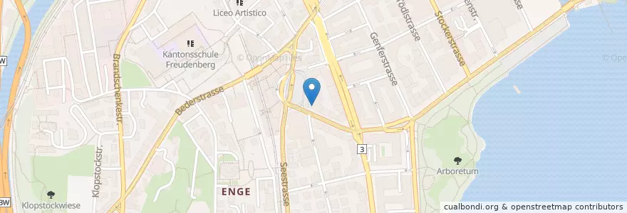 Mapa de ubicacion de Restaurant Ascot en Switzerland, Zurich, District Zurich, Zurich.