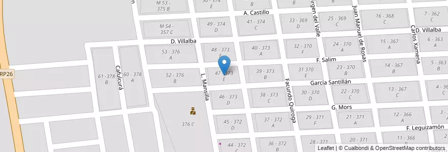 Mapa de ubicacion de 47 - 373 E en Argentina, Salta, Capital, Municipio De Salta, Salta.