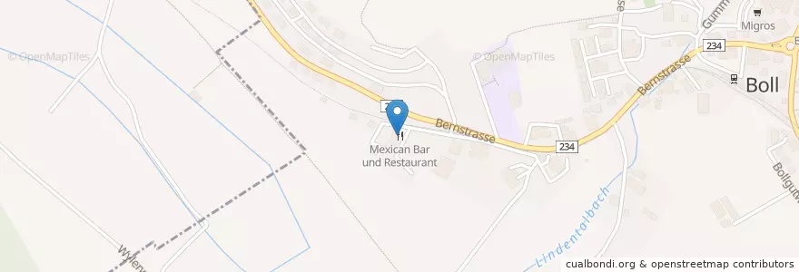 Mapa de ubicacion de Mexican Bar und Restaurant en 瑞士, 伯尔尼, Verwaltungsregion Bern-Mittelland, Verwaltungskreis Bern-Mittelland, Vechigen.