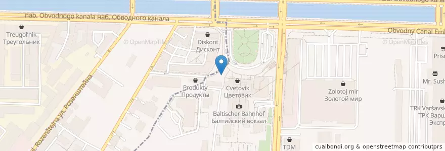 Mapa de ubicacion de Теремок en 俄罗斯/俄羅斯, Северо-Западный Федеральный Округ, 列宁格勒州, Санкт-Петербург, Адмиралтейский Район.