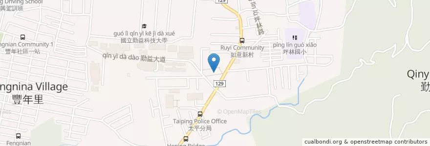 Mapa de ubicacion de 我炸你吃 en Tayvan, Taichung, 太平區.
