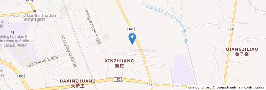 Mapa de ubicacion de Cpc en Taiwan, Provincia Di Taiwan, Contea Di Changhua, Tianzhong.