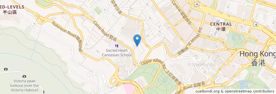 Mapa de ubicacion de Salon Number 10 en 中国, 广东省, 香港 Hong Kong, 香港島 Hong Kong Island, 新界 New Territories, 中西區 Central And Western District.
