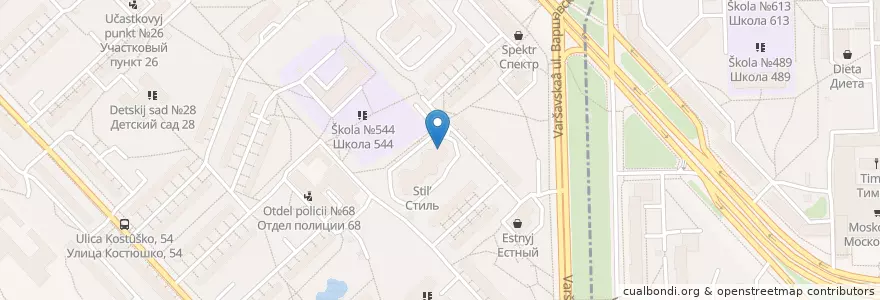 Mapa de ubicacion de Радуга en Rusland, Северо-Западный Федеральный Округ, Oblast Leningrad, Sint-Petersburg, Московский Район, Округ Новоизмайловское.