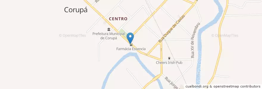 Mapa de ubicacion de Farmácia Essencia en Brasilien, Süden, Santa Catarina, Região Geográfica Intermediária De Joinville, Microrregião De Joinville, Corupá.