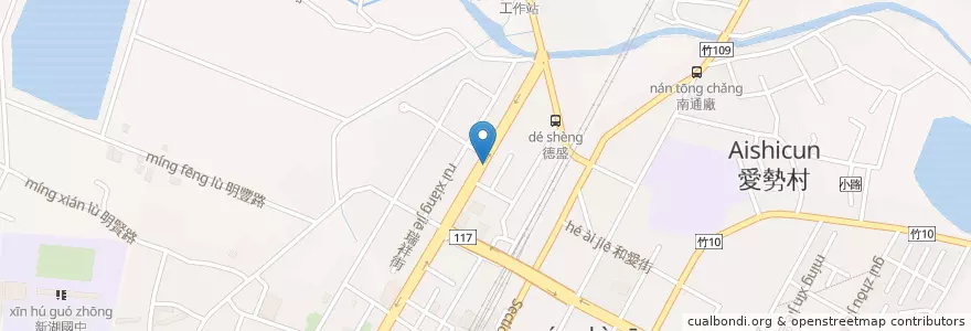 Mapa de ubicacion de 必勝客 Pizza Hut en Taiwan, 臺灣省, 新竹縣, 湖口鄉.