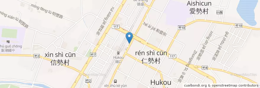 Mapa de ubicacion de 大樹連鎖藥局 en 臺灣, 臺灣省, 新竹縣, 湖口鄉.