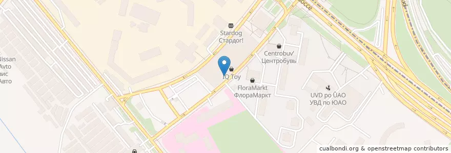 Mapa de ubicacion de Fан-Zonа en Rusia, Distrito Federal Central, Москва, Южный Административный Округ, Район Москворечье-Сабурово.