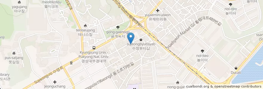 Mapa de ubicacion de 대남포차 en Corée Du Sud, Busan, 남구.