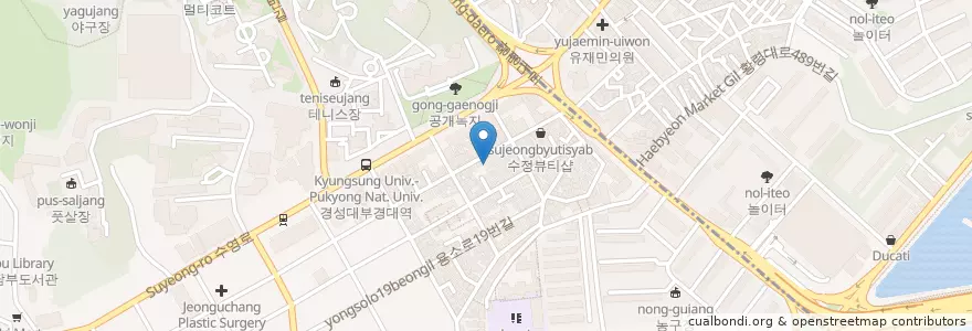 Mapa de ubicacion de 상회장 en Korea Selatan, 부산, 남구.