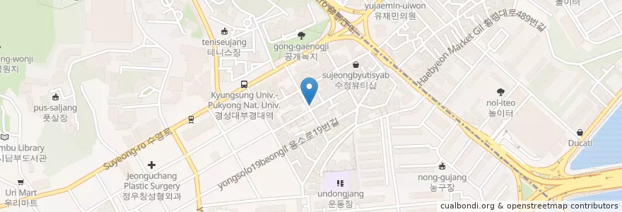 Mapa de ubicacion de 프로막창 en 大韓民国, 釜山, 南区.