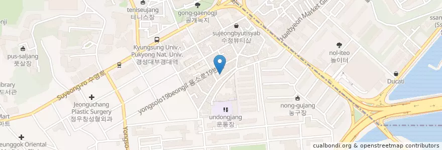 Mapa de ubicacion de 경성맨숀 en Corea Del Sud, Busan, 남구.