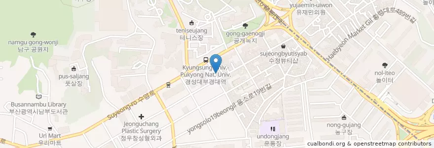 Mapa de ubicacion de 수참치 en Korea Selatan, 부산, 남구.