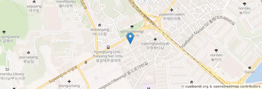 Mapa de ubicacion de 남부경찰서 방범순찰대 en South Korea, Busan, Nam-Gu.
