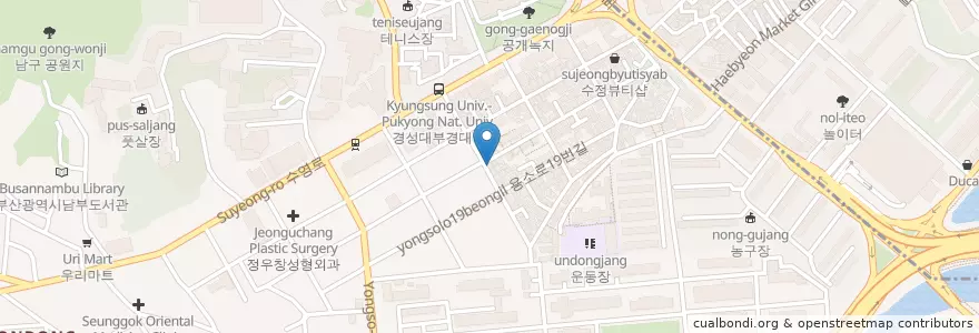 Mapa de ubicacion de 미스사이공 경성부경대점 en 韩国/南韓, 釜山, 南區.
