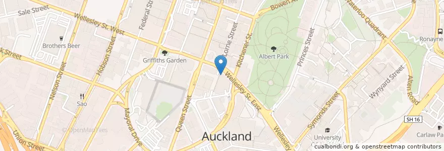 Mapa de ubicacion de Esquires en New Zealand, Auckland, Waitematā.