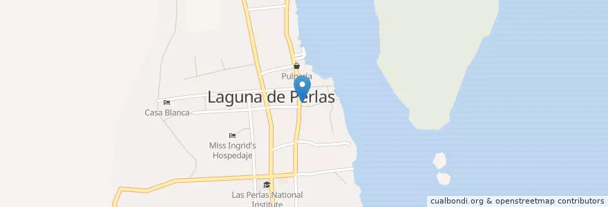 Mapa de ubicacion de Hotel y Comedor en Nicaragua, Región Autónoma De La Costa Caribe Sur, Laguna De Perlas (Municipio).