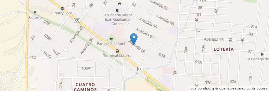 Mapa de ubicacion de El duende en 古巴, La Habana, Cotorro.