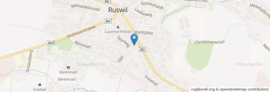 Mapa de ubicacion de Swisscom en Schweiz, Luzern, Ruswil.