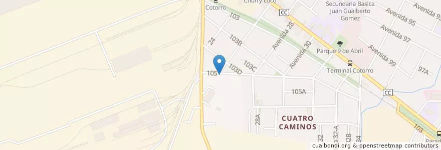 Mapa de ubicacion de La libra en کوبا, La Habana, Cotorro.