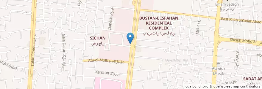 Mapa de ubicacion de خودپرداز بانک ملی en Irán, Isfahán, شهرستان اصفهان, بخش مرکزی شهرستان اصفهان, اصفهان.