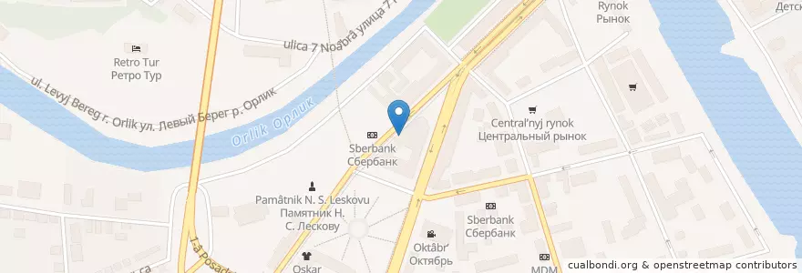 Mapa de ubicacion de Кофейня Coffee & Story en Rusia, Distrito Federal Central, Óblast De Oriol, Орловский Район, Городской Округ Орёл.