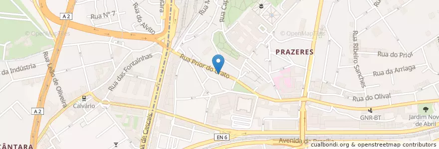 Mapa de ubicacion de Restaurante O Freixo en 포르투갈, Área Metropolitana De Lisboa, Lisboa, Grande Lisboa, 리스본, Estrela.