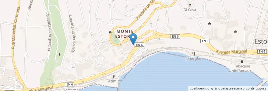 Mapa de ubicacion de Cimas Restaurant en Portugal, Metropolregion Lissabon, Lissabon, Großraum Lissabon, Cascais, Cascais E Estoril.