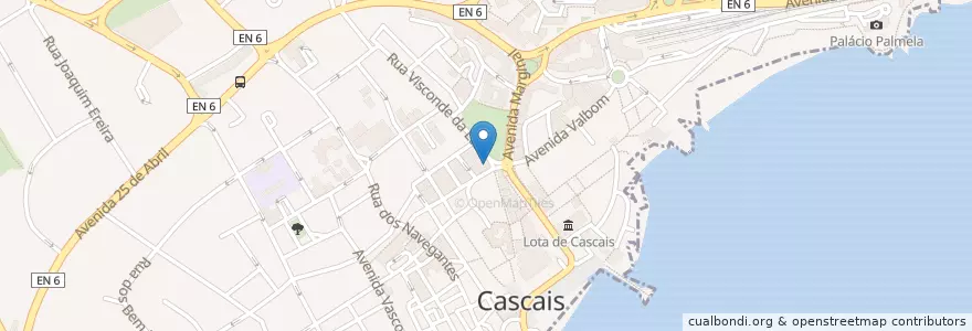 Mapa de ubicacion de Burger King en Portugal, Metropolregion Lissabon, Lissabon, Großraum Lissabon, Cascais, Cascais E Estoril.