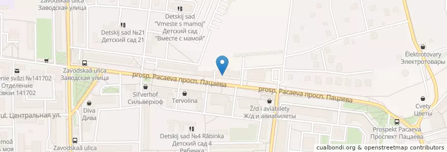 Mapa de ubicacion de Элекснет en Russie, District Fédéral Central, Oblast De Moscou, Городской Округ Долгопрудный.