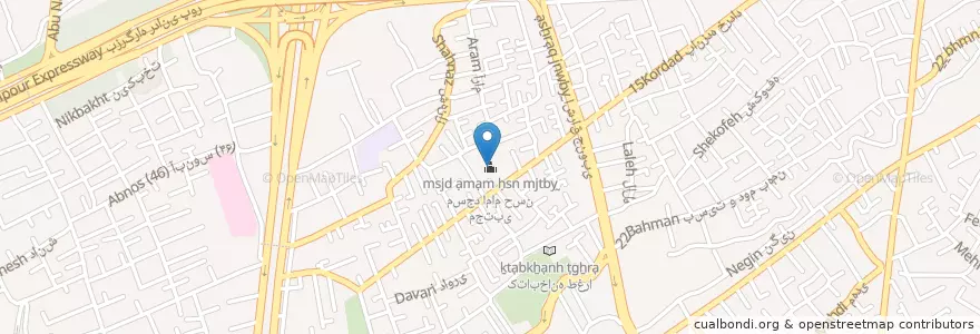 Mapa de ubicacion de مسجد امام حسن مجتبی en イラン, エスファハーン, شهرستان اصفهان, بخش مرکزی شهرستان اصفهان, اصفهان.