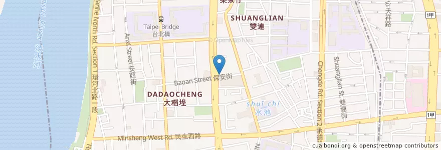 Mapa de ubicacion de 太子油飯 en 臺灣, 新北市, 臺北市, 大同區.