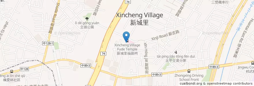 Mapa de ubicacion de 大塊牛肉麵 en Taiwan, Taichung, 太平區.