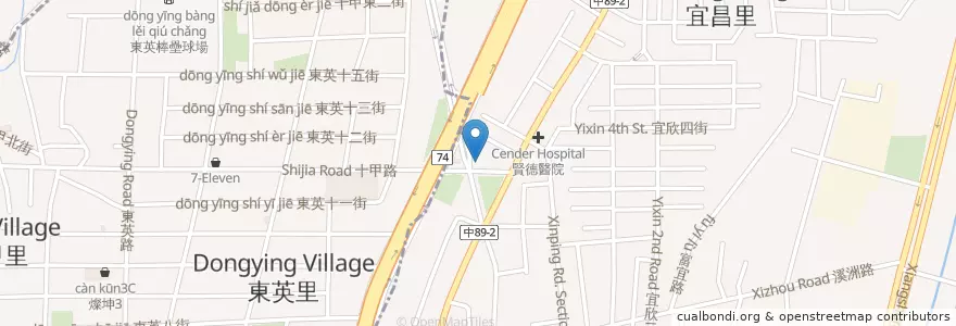 Mapa de ubicacion de 泉香和風食堂 en 台湾, 台中市, 太平区.