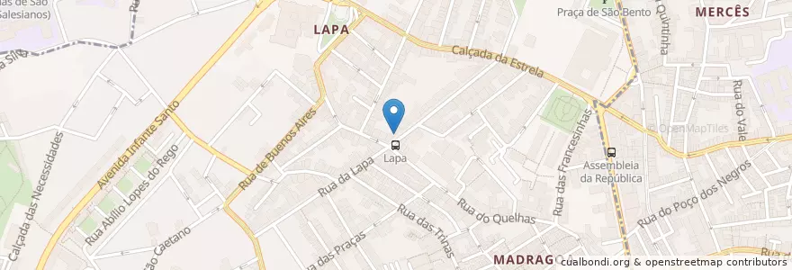 Mapa de ubicacion de Comida Pronta en Portugal, Área Metropolitana De Lisboa, Lissabon, Grande Lisboa, Lissabon, Estrela.