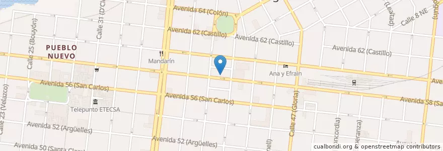 Mapa de ubicacion de Julio Antonio Mella en 쿠바, Cienfuegos, Cienfuegos, Ciudad De Cienfuegos.