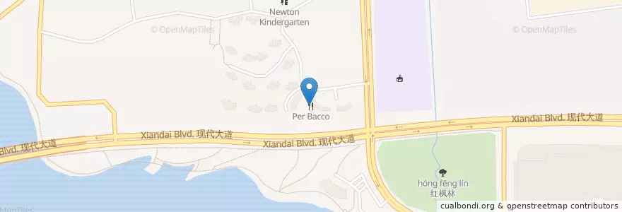 Mapa de ubicacion de Per Bacco en 中国, 苏州市, 江苏省, 姑苏区, 苏州工业园区直属镇, 苏州工业园区.