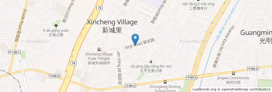 Mapa de ubicacion de 芫飯丸 en Taïwan, Taichung, 太平區.