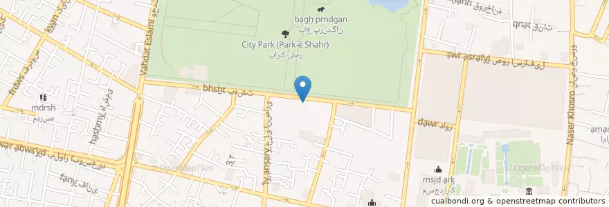 Mapa de ubicacion de بانک en ایران, استان تهران, شهرستان تهران, تهران, بخش مرکزی شهرستان تهران.