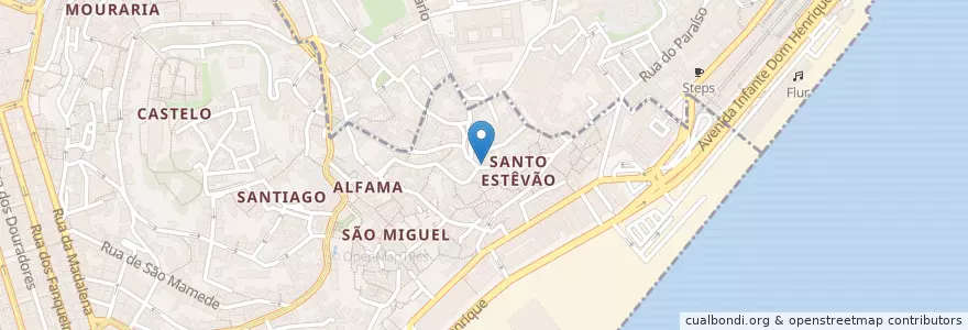 Mapa de ubicacion de ... do Vigário en Portugal, Lisbonne, Grande Lisboa, Lisbonne, Santa Maria Maior.
