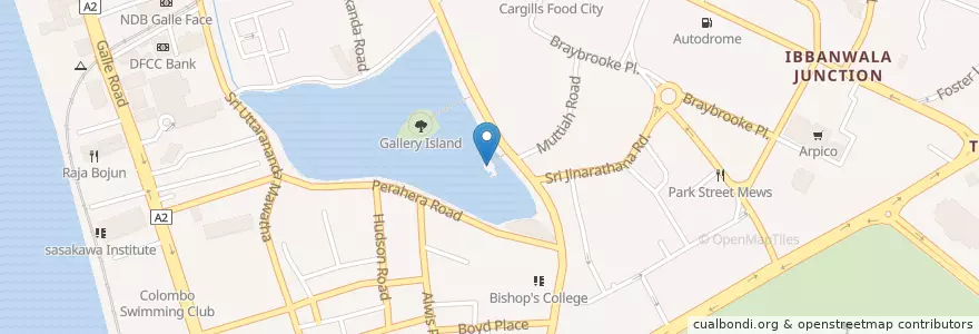 Mapa de ubicacion de Seema Malaka Temple en Seri-Lanca, බස්නාහිර පළාත, කොළඹ දිස්ත්‍රික්කය, Colombo.